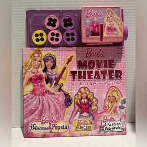 Barbie Movie Theater Storybook & Projector New Plus Bonus Dory Projector